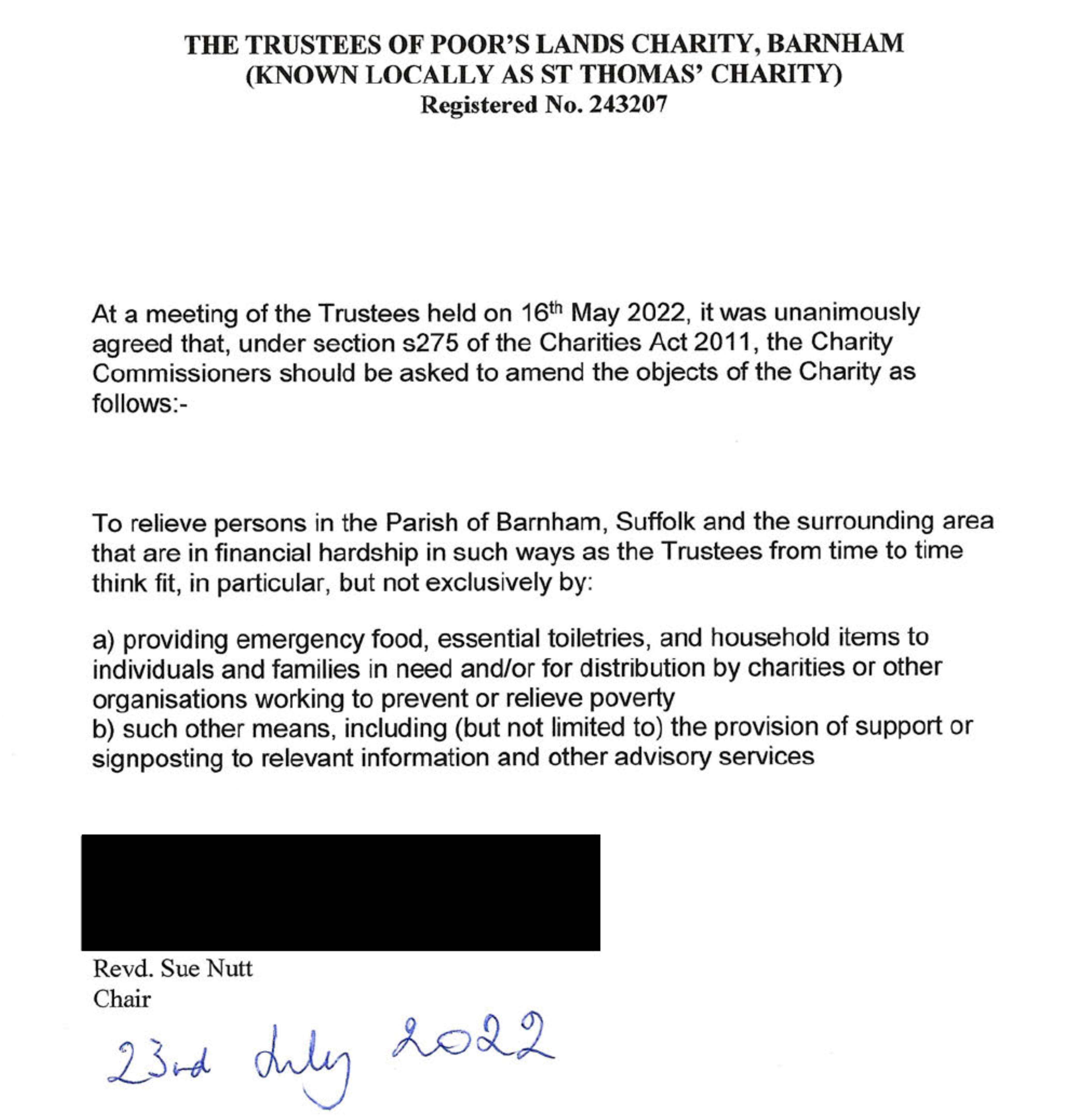 Trustees of Poor's Lands front page